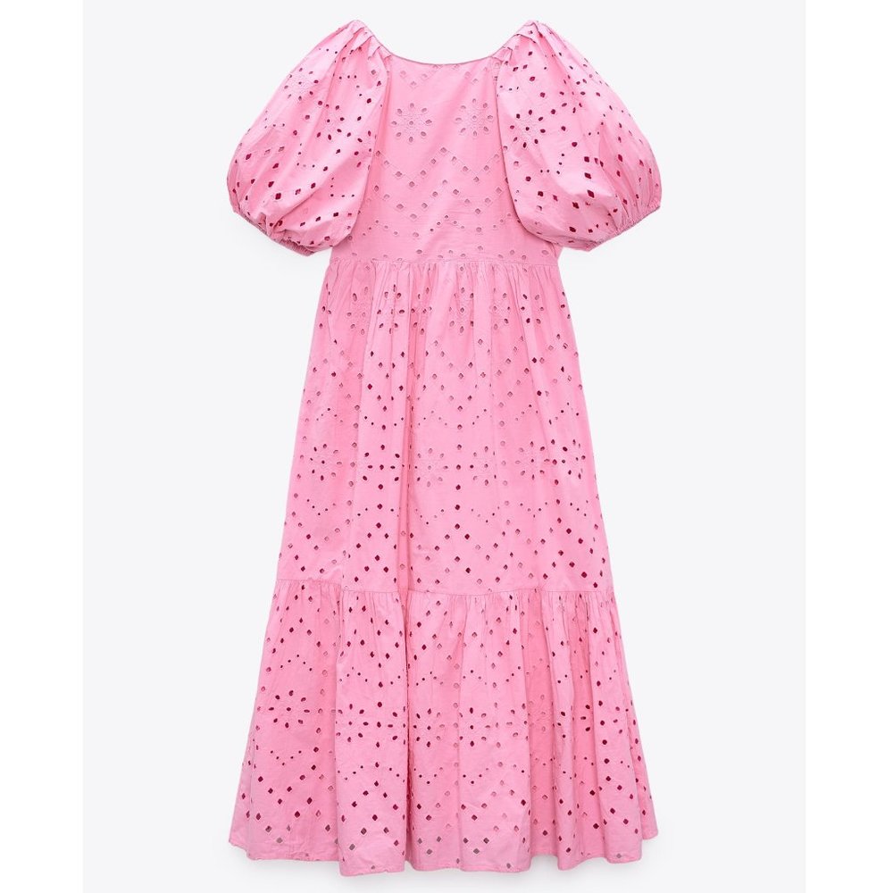 Zara Openwork Embroidered Dress - Picture 14 of 15